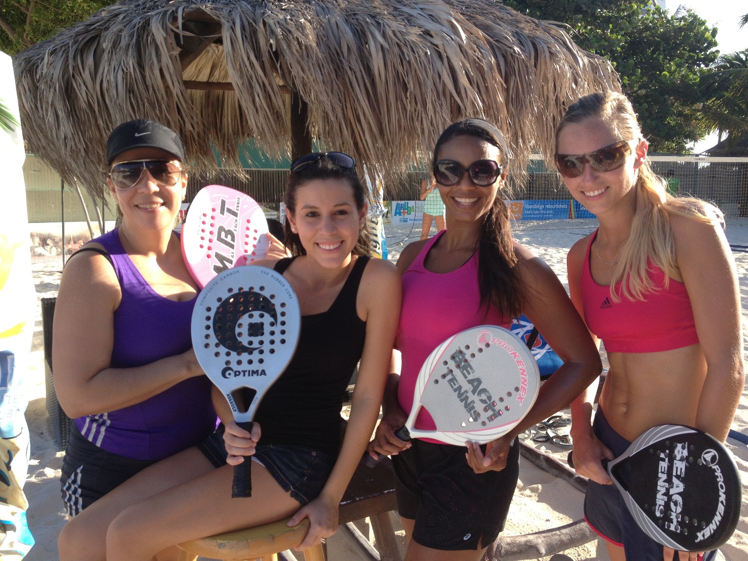 A friendly game of beach tennis for marriott’s associates 